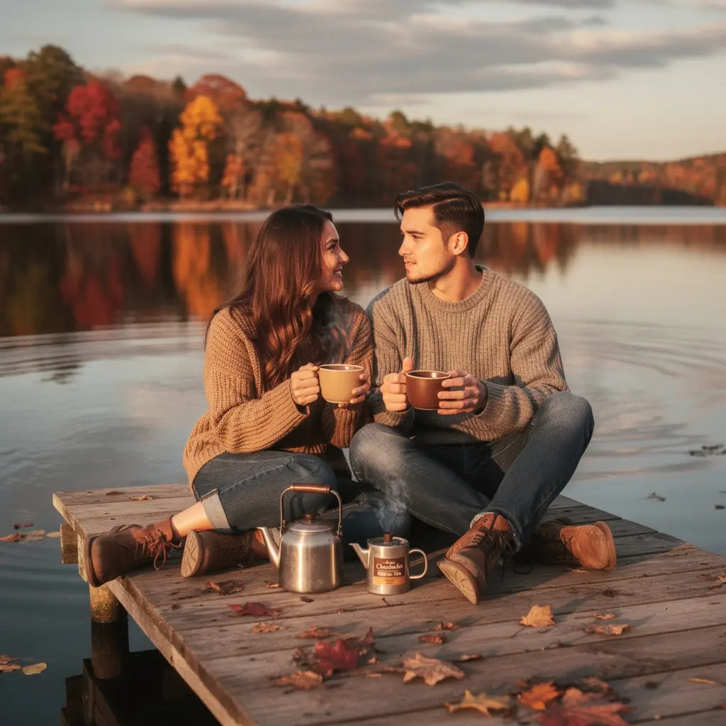Rooibos tea fűszeres aromája, amely egy csésze mellett terjeng.