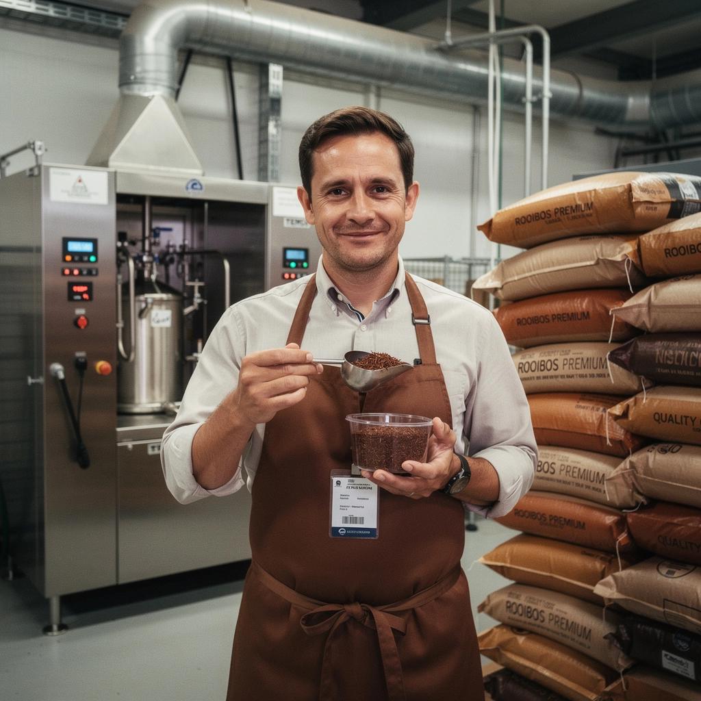 Rooibos tea, amelyet tejszínhabbal és csokoládé forgáccsal tálalnak.