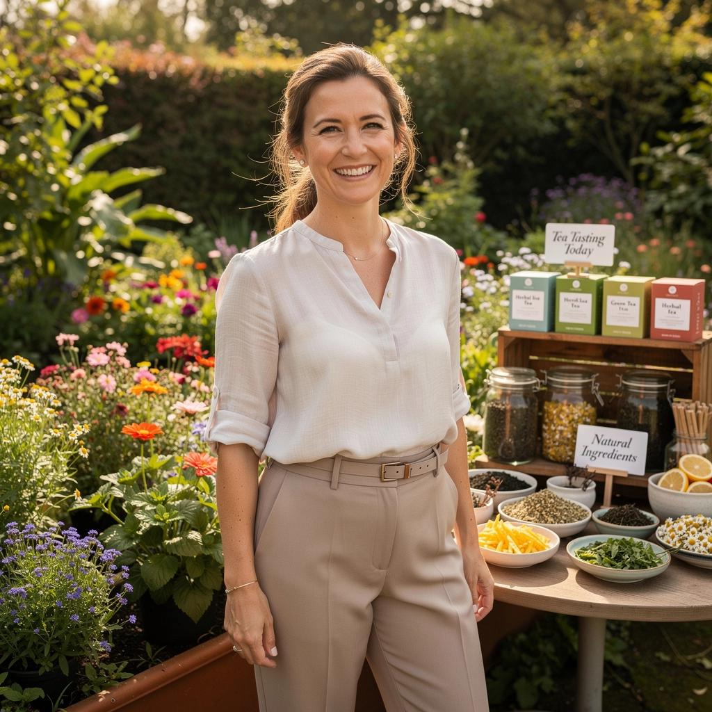 Kakaós rooibos tea, háttérben egy csokis sütemény.